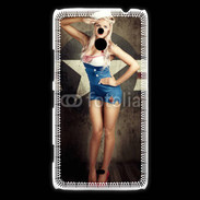 Coque Nokia Lumia 1320 Femme mode militaire US
