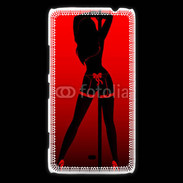 Coque Nokia Lumia 1320 Pole danseuse noir et rouge