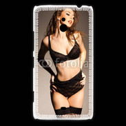 Coque Nokia Lumia 1320 Femme sexy en lingerie noire