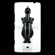 Coque Nokia Lumia 1320 Femme nue body painting noir et blanc 2
