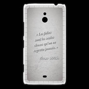 Coque Nokia Lumia 1320 Les Folies Gris Citation Oscar Wilde