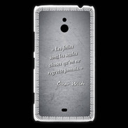 Coque Nokia Lumia 1320 Les Folies Noir Citation Oscar Wilde