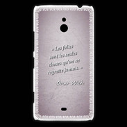 Coque Nokia Lumia 1320 Les Folies Rose Citation Oscar Wilde