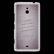 Coque Nokia Lumia 1320 Les Folies Violet Citation Oscar Wilde
