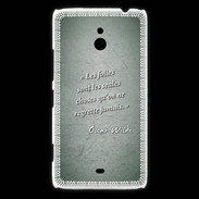 Coque Nokia Lumia 1320 Les Folies Vert Citation Oscar Wilde