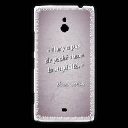 Coque Nokia Lumia 1320 Pêché stupidité Rose Citation Oscar Wilde