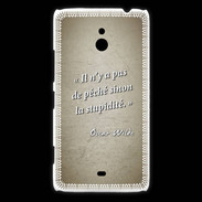Coque Nokia Lumia 1320 Pêché stupidité Sepia Citation Oscar Wilde