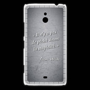 Coque Nokia Lumia 1320 Pêché stupidité Noir Citation Oscar Wilde