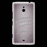 Coque Nokia Lumia 1320 Pêché stupidité Violet Citation Oscar Wilde