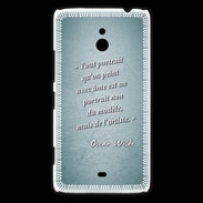 Coque Nokia Lumia 1320 Portrait Ame Turquoise Citation Oscar Wilde