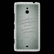 Coque Nokia Lumia 1320 Public génie Vert Citation Oscar Wilde