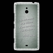 Coque Nokia Lumia 1320 Tentation vert Citation Oscar Wilde