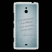 Coque Nokia Lumia 1320 Tentation Turquoise Citation Oscar Wilde