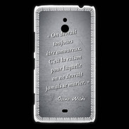Coque Nokia Lumia 1320 Toujours amoureux Noir Citation Oscar Wilde