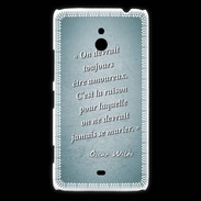 Coque Nokia Lumia 1320 Toujours amoureux Turquoise Citation Oscar Wilde