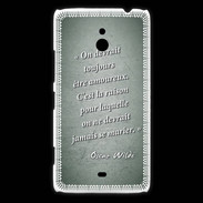 Coque Nokia Lumia 1320 Toujours amoureux Vert Citation Oscar Wilde