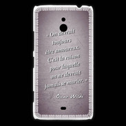 Coque Nokia Lumia 1320 Toujours amoureux Violet Citation Oscar Wilde