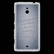 Coque Nokia Lumia 1320 Vrai vie Bleu Citation Oscar Wilde