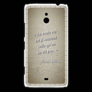 Coque Nokia Lumia 1320 Vrai vie Sepia Citation Oscar Wilde
