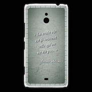 Coque Nokia Lumia 1320 Vrai vie Vert Citation Oscar Wilde