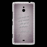 Coque Nokia Lumia 1320 Vrai vie Violet Citation Oscar Wilde