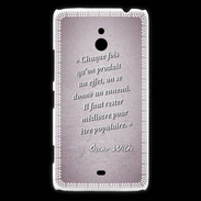 Coque Nokia Lumia 1320 Chaque fois Rose Citation Oscar Wilde
