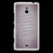 Coque Nokia Lumia 1320 Chaque fois Violet Citation Oscar Wilde