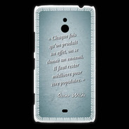 Coque Nokia Lumia 1320 Chaque fois Turquoise Citation Oscar Wilde