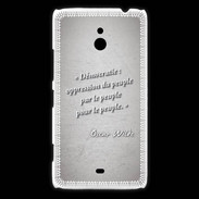 Coque Nokia Lumia 1320 Démocratie Gris Citation Oscar Wilde