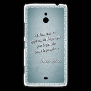 Coque Nokia Lumia 1320 Démocratie Turquoise Citation Oscar Wilde