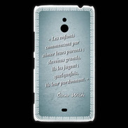 Coque Nokia Lumia 1320 Enfants parents Turquoise Citation Oscar Wilde