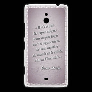 Coque Nokia Lumia 1320 Esprits légers Rose Citation Oscar Wilde