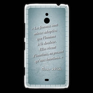 Coque Nokia Lumia 1320 Femmes émotions Turquoise Citation Oscar Wilde