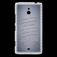 Coque Nokia Lumia 1320 Homme veut Bleu Citation Oscar Wilde