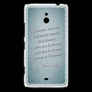 Coque Nokia Lumia 1320 Homme veut Turquoise Citation Oscar Wilde
