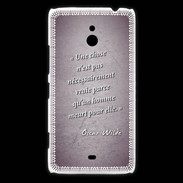 Coque Nokia Lumia 1320 Chose vraie Violet Citation Oscar Wilde