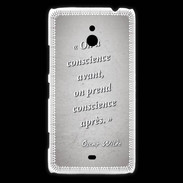 Coque Nokia Lumia 1320 Conscience Gris Citation Oscar Wilde