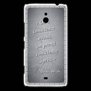 Coque Nokia Lumia 1320 Conscience Noir Citation Oscar Wilde