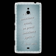 Coque Nokia Lumia 1320 Conscience Turquoise Citation Oscar Wilde