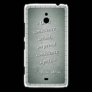 Coque Nokia Lumia 1320 Conscience Vert Citation Oscar Wilde