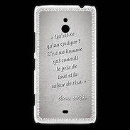 Coque Nokia Lumia 1320 Cynique Gris Citation Oscar Wilde