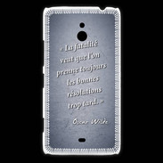 Coque Nokia Lumia 1320 Fatalité Bleu Citation Oscar Wilde