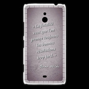 Coque Nokia Lumia 1320 Fatalité Violet Citation Oscar Wilde