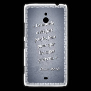 Coque Nokia Lumia 1320 Fous sages Bleu Citation Oscar Wilde