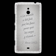 Coque Nokia Lumia 1320 Fous sages Gris Citation Oscar Wilde