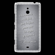 Coque Nokia Lumia 1320 Fous sages Noir Citation Oscar Wilde