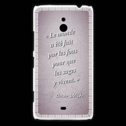 Coque Nokia Lumia 1320 Fous sages Rose Citation Oscar Wilde
