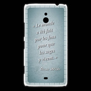 Coque Nokia Lumia 1320 Fous sages Turquoise Citation Oscar Wilde