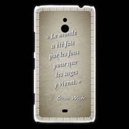 Coque Nokia Lumia 1320 Fous sages Sepia Citation Oscar Wilde