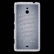 Coque Nokia Lumia 1320 Horrible ennui Bleu Citation Oscar Wilde